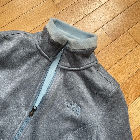 The North Face Full Zip Jacket Womens Agave Soft Shell Blue Gray Fleece Sz S EUC - Picture 7 of 8